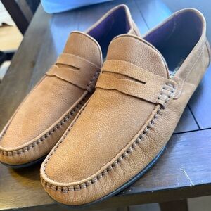 Bruno Magli Gyrell Brown Leather Penny Loafers Made in Italy Men’s 10F